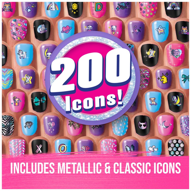 Cool Maker, GO GLAM U-nique Metallic Nail Salon with 200 Icons and Designs, 4 Polishes, Stamper & Dryer, Nail Kit for Girls, Amazon Exclusive - Image 4
