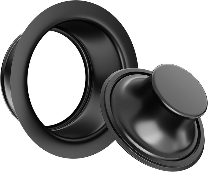 Exakey Kitchen Sink Garbage Disposal Flange and Stopper,Sink Drain Flange with Stopper for Garbage Disposal Stainless Steel Fit Universal 3-1/2 Inch Standard Sink Drain Opening Matte Black - Image 2