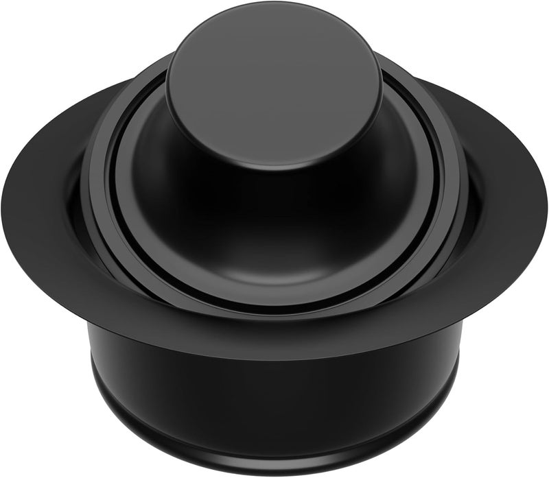 Exakey Kitchen Sink Garbage Disposal Flange and Stopper,Sink Drain Flange with Stopper for Garbage Disposal Stainless Steel Fit Universal 3-1/2 Inch Standard Sink Drain Opening Matte Black - Image 3