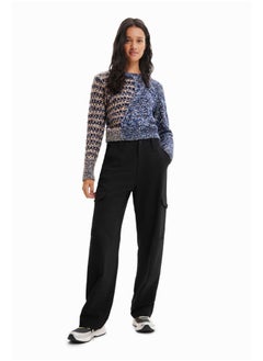 DESIGUAL Hybrid chunky knit pullover  - Image 1