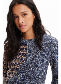 DESIGUAL Hybrid chunky knit pullover  - Image 3