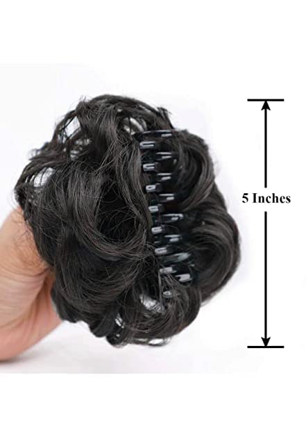 Aternal Messy Hair Bun with Clutcher Artificial Hair Juda Clutcher Hair Extension Synthetic Hair Bun Extension Black Pack of 1 - Image 3