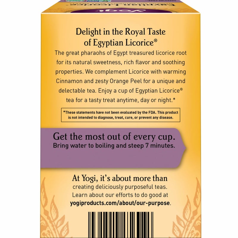 Yogi Tea - Egyptian Licorice Tea (6 Pack) - Warming and Naturally Spicy Sweet - Soothing and Caffeine Free - 96 Organic Herbal Tea Bags - Image 3