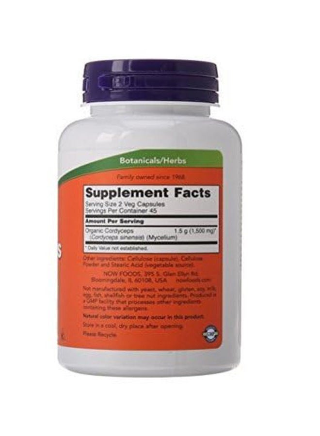 Now Cordyceps 750 mg,90 Veg Capsules (180) - Image 4