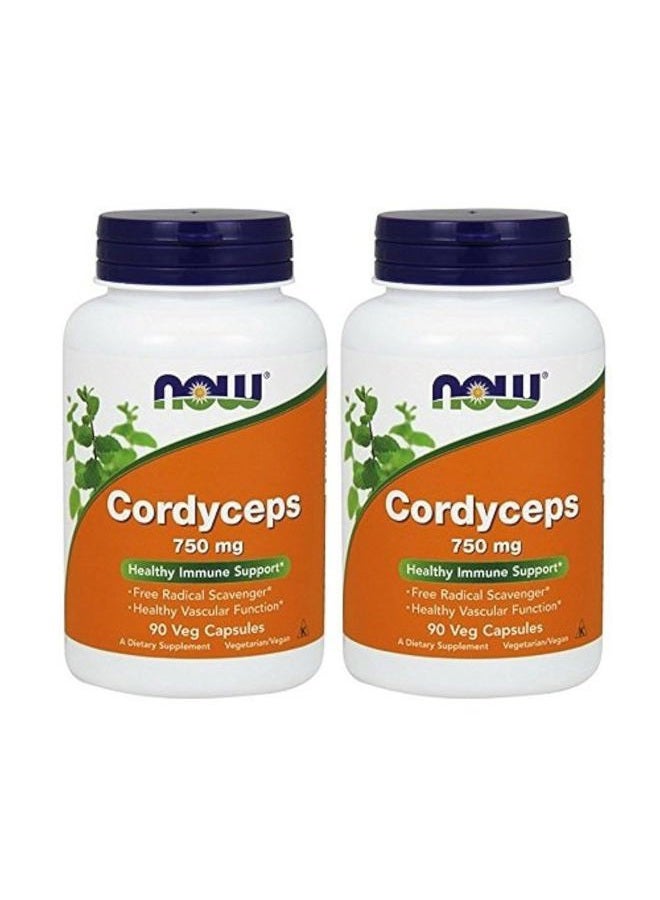 Now Cordyceps 750 mg,90 Veg Capsules (180) - Image 1