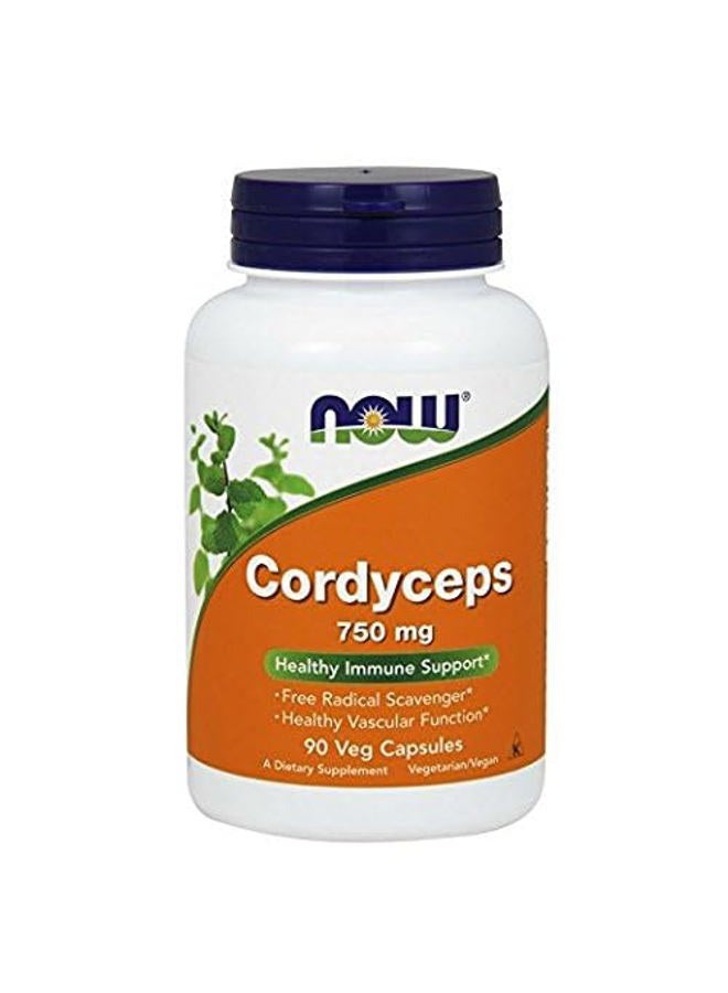 Now Cordyceps 750 mg,90 Veg Capsules (180) - Image 2
