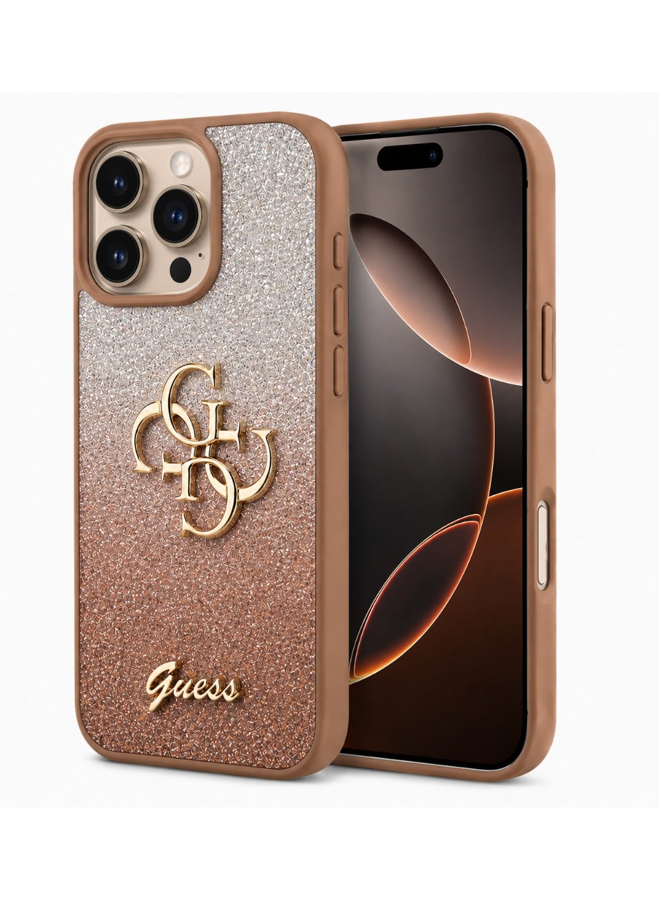 جيس Guess Luxury Glitter Back Case For iPhone 16 Pro