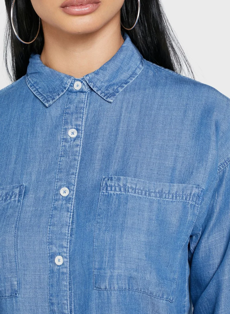 FOREVER 21 Oversized Denim Shirt