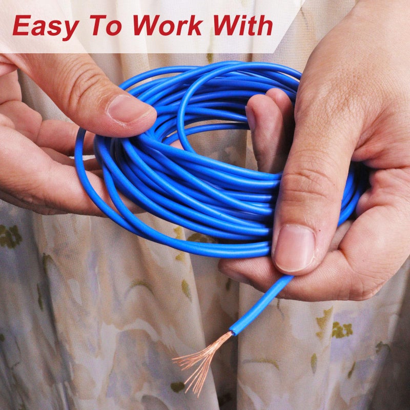 S SYDIEN 18 Gauge Wire 18 awg Stranded Wire PVC Cord Copper Cable 10M/33Ft Single Core Flexible Extension Power Cord Remote Wire for Amp Auto with Connection Terminals & Push-Pull Switch - Image 3