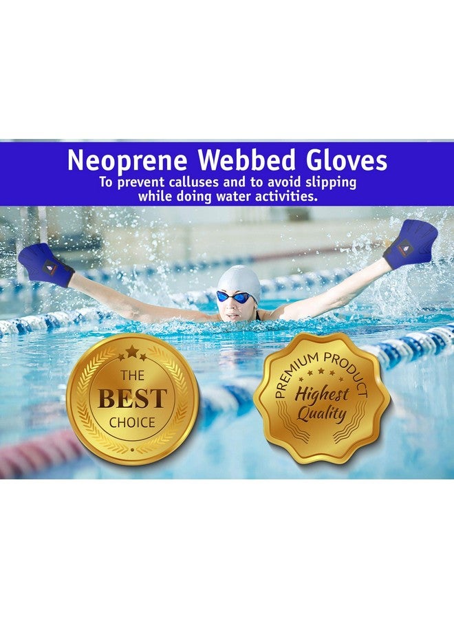 Water Gear Neoprene Force Swim Gloves Aqua Fitness Gloves Great For Workouts And Diving Designed With Enhanced Grip 50% More Resistance Medium - Image 5