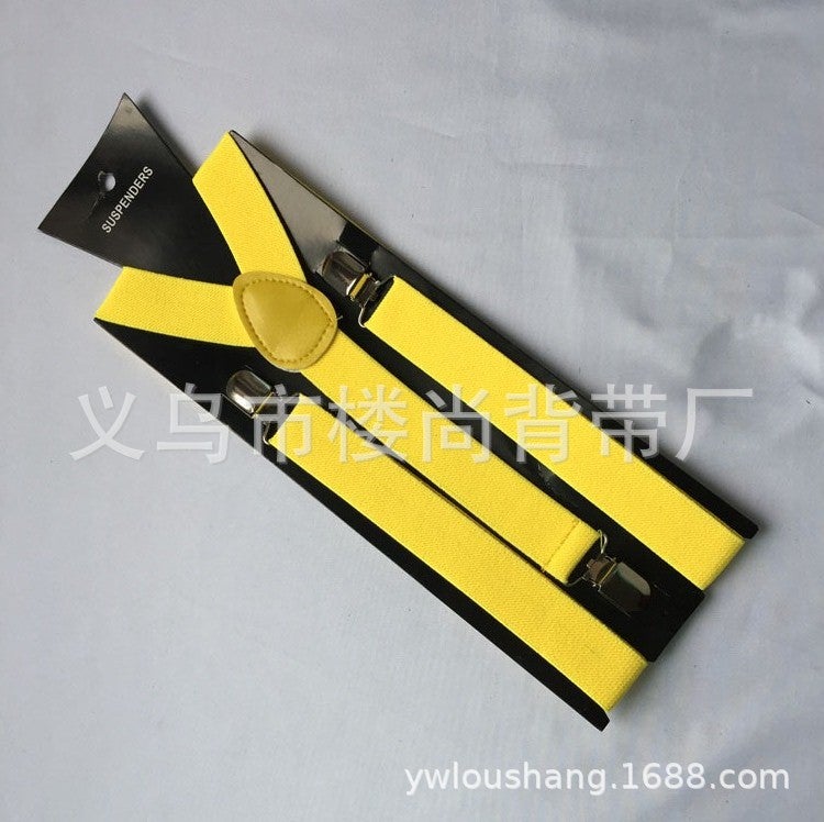 Supply Solid Color Children'S Suspender Clip Baby Suspenders 3 Clips Y-Shaped Performance Clothing Matching Suspender - Image 1