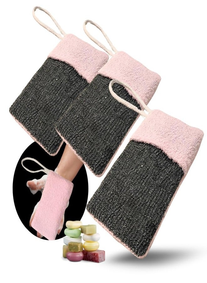 Evelots Soap Saver Sponge with Pocket - 3 Pack Terrycloth Plus Exfoliating Side for Cleansing Bar Soap -No More Wasted Soap Bits -Includes Sponge and Rope - Image 1