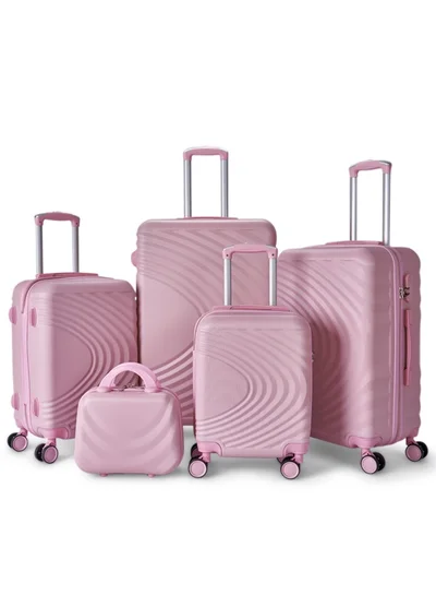 LIMRA Travel Bags Luggage set 5 pieces with a distinctive design from limra pink