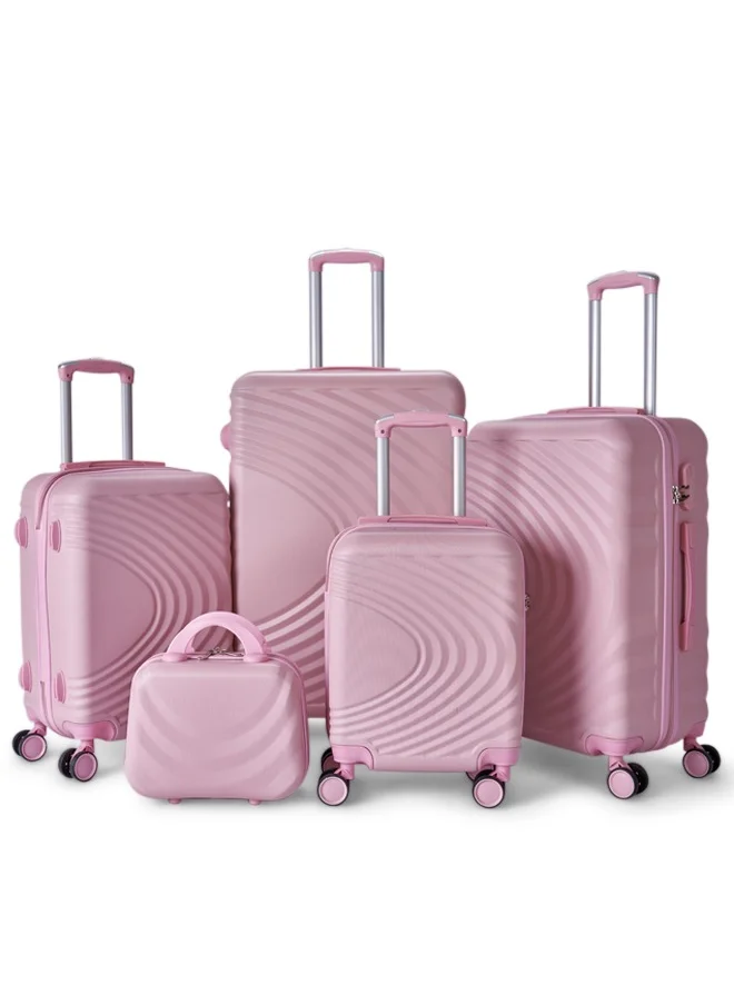 LIMRA Travel Bags Luggage set 5 pieces with a distinctive design from limra pink