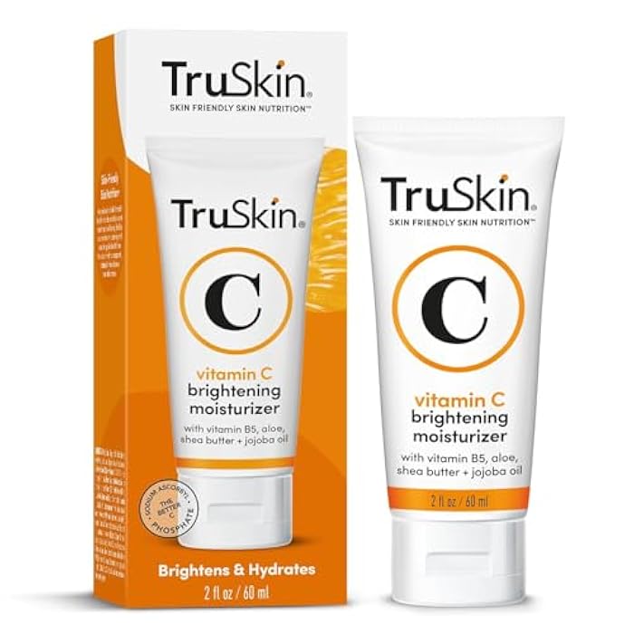 TruSkin Vitamin C Cream for Face – Brightening Moisturizer, Anti Aging, Hydrating, Skin Wrinkle Cream – Vitamin B5, Vitamin E, Jojoba Oil, Aloe Vera & Green Tea, 2 Fl Oz - Image 1