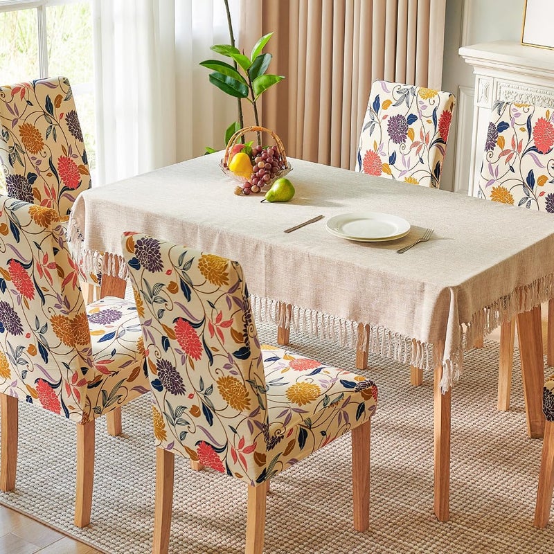 Secgo Chair Covers for Dining Room 4 Pack, Stretch Dining Chair Cover, Washable Spandex Kitchen Parsons Chair Slipcovers, Blue Chair Covers for Home or Party - Image 2