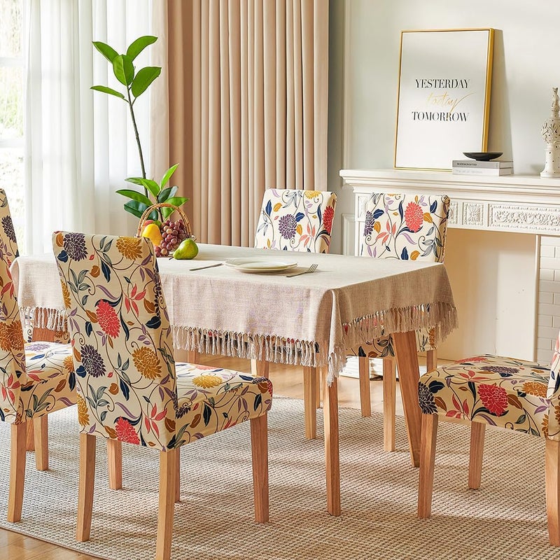 Secgo Chair Covers for Dining Room 4 Pack, Stretch Dining Chair Cover, Washable Spandex Kitchen Parsons Chair Slipcovers, Blue Chair Covers for Home or Party - Image 3