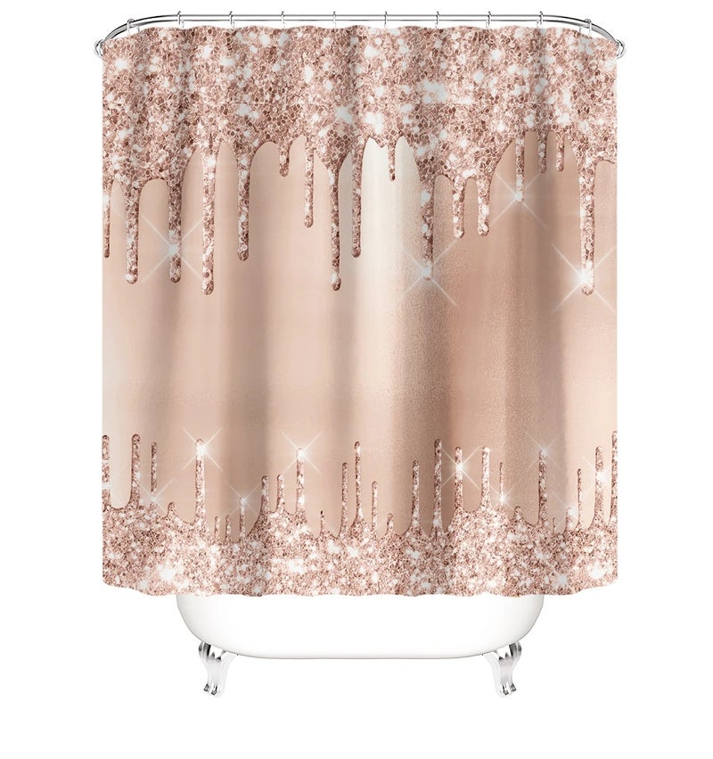 Bluejw High Quality 3D Printed Bathroom Rug Set Waterproof Bright 4 Pcs Including Cute Luxury Shower Curtain Made of Durable Polyester - Image 4