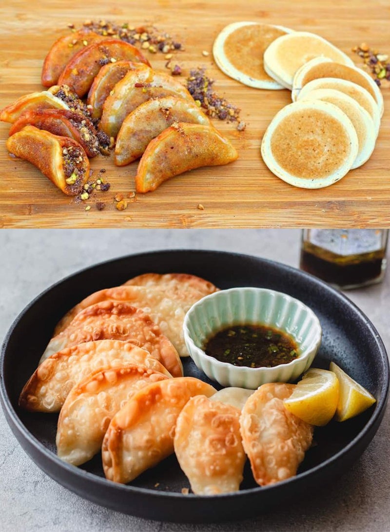 ISHWAZ Multifunctional 3-in-1 Dumpling Maker Mold Dough Presser Bakin Mold Tool Easy To Use, Perfect Pie and Dumpling Maker Mold For Ramadan Fatayer, Dinners, Parties, School Lunch, Etc - Baking Tool - Image 2