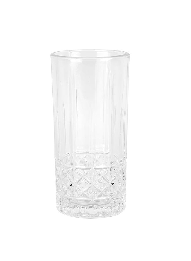 Ollieroo كؤوس عالية بنقش بارز، مجموعة من 6 كؤوس شرب، 360 مل كؤوس شرب متينة للمشروبات، الماء، العصير، البيرة، النبيذ - مجموعة زجاجيات خاصة، آمنة للغسل في غسالة الصحون - Image 5