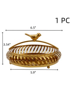 Excefore Mosquito Coil Holder, Portable Mosquito Coil Holder, Incense coils Holder with Round Handle Fireproof & Scaldproof Incense Burner for Home, Outdoor (Gold Birdcage)  - Image 5