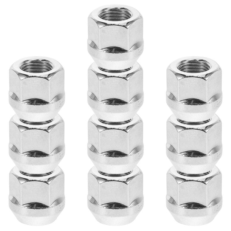 Tapered Chrome Wheel Lug Nut Kit 10pcs M12x1.5 Spline Lug Nuts Open End for Car Tires Automotive Wheel Accessories - Image 1