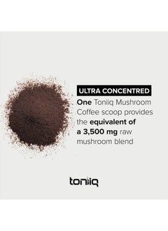 Toniiq Ultra Concentrated Organic Mushroom Coffee 3,500mg 10:1 Extract - Colombian Sourced Beans 10 Mushroom Blend with Lion's Mane and Cordyceps - Mushroom Powder Coffee Organic Alternative Blend -TQ  - Image 5