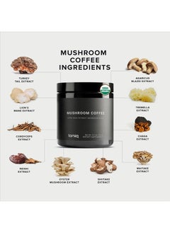 Toniiq Ultra Concentrated Organic Mushroom Coffee 3,500mg 10:1 Extract - Colombian Sourced Beans 10 Mushroom Blend with Lion's Mane and Cordyceps - Mushroom Powder Coffee Organic Alternative Blend -TQ  - Image 4