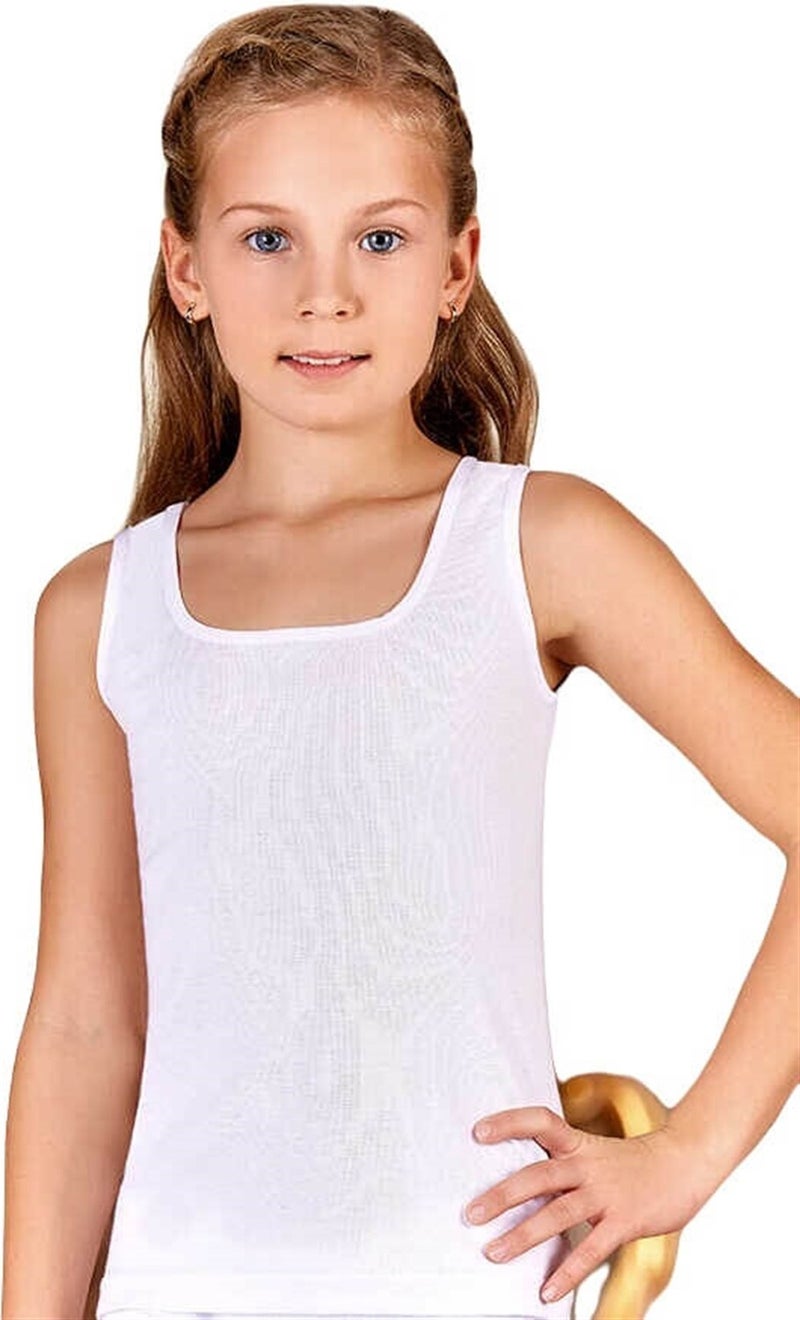 Berrak 2519 Package Cotton 6-Pack Girl's Rib Undershirt  - Image 1
