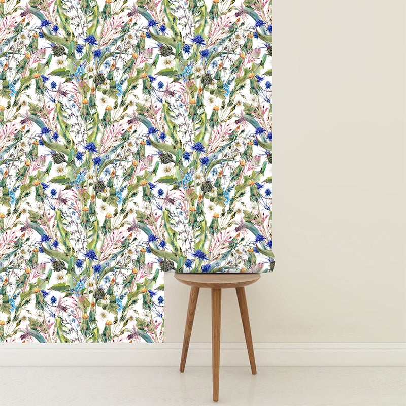 1 Set Flowers Self-adhesive Wallpaper Removable Wallpaper Background Wall Paste - Image 5