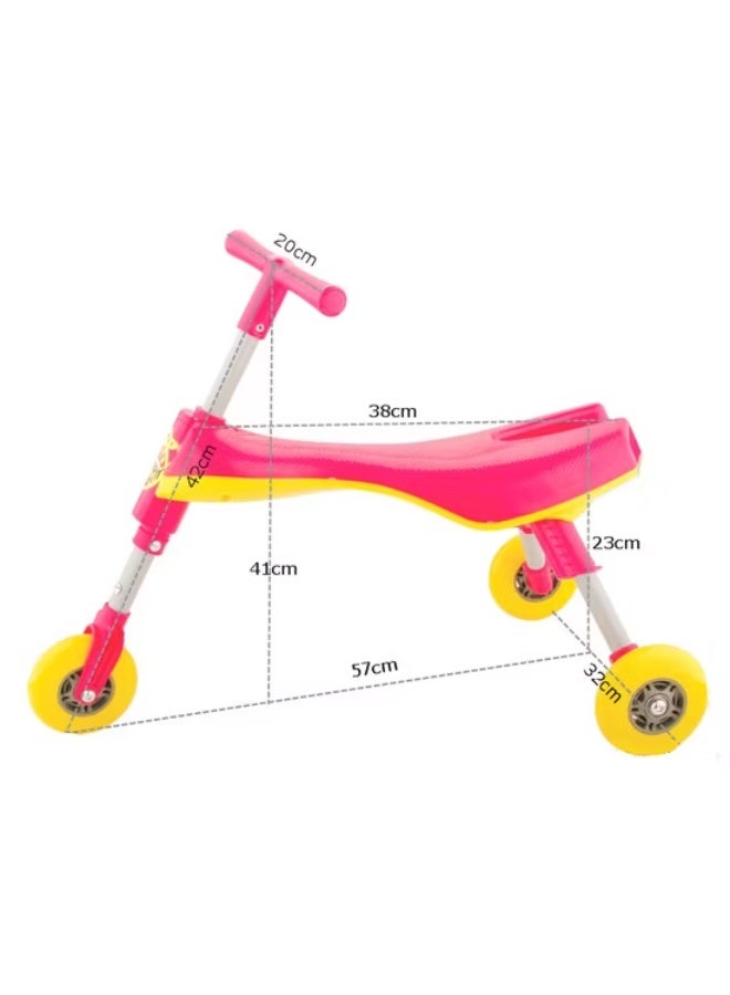 Mookie Kids Scooter with Seat | 3-Wheel Foldable Toddler Kick Scooter | Adjustable Height, Lightweight Aluminum Body | PINK - Image 4