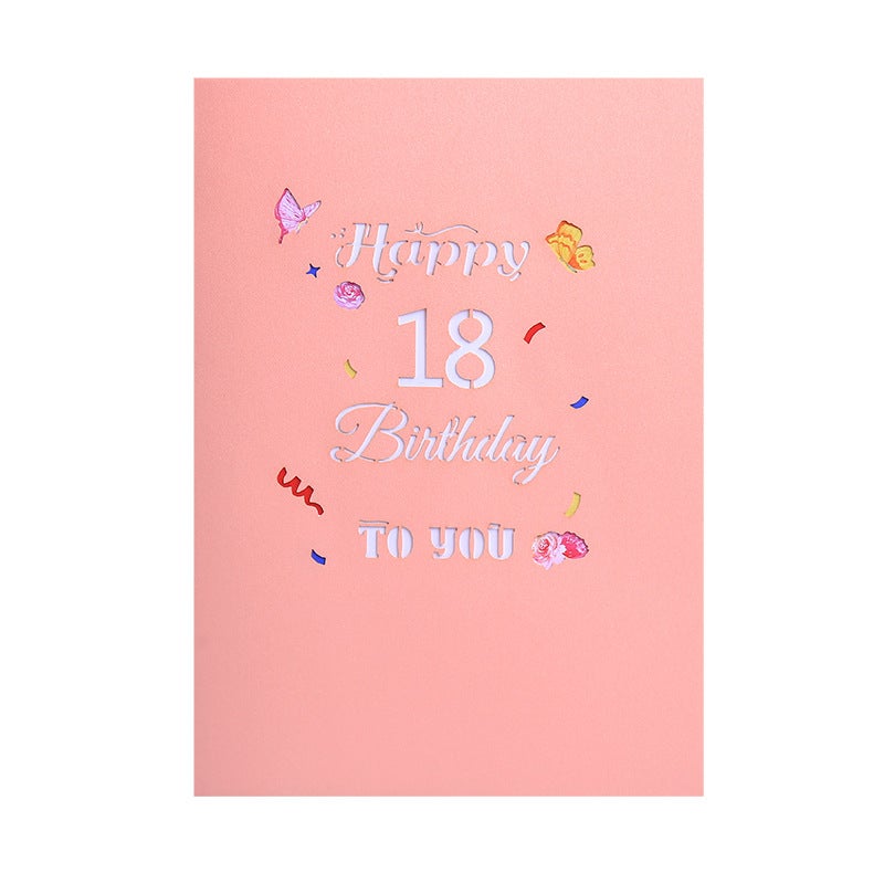 Creative Ins Flower Three-Dimensional Birthday Greeting Card Laser Hollow Writing Gift Small Fresh Handmade Blessing Special Paper - Image 5