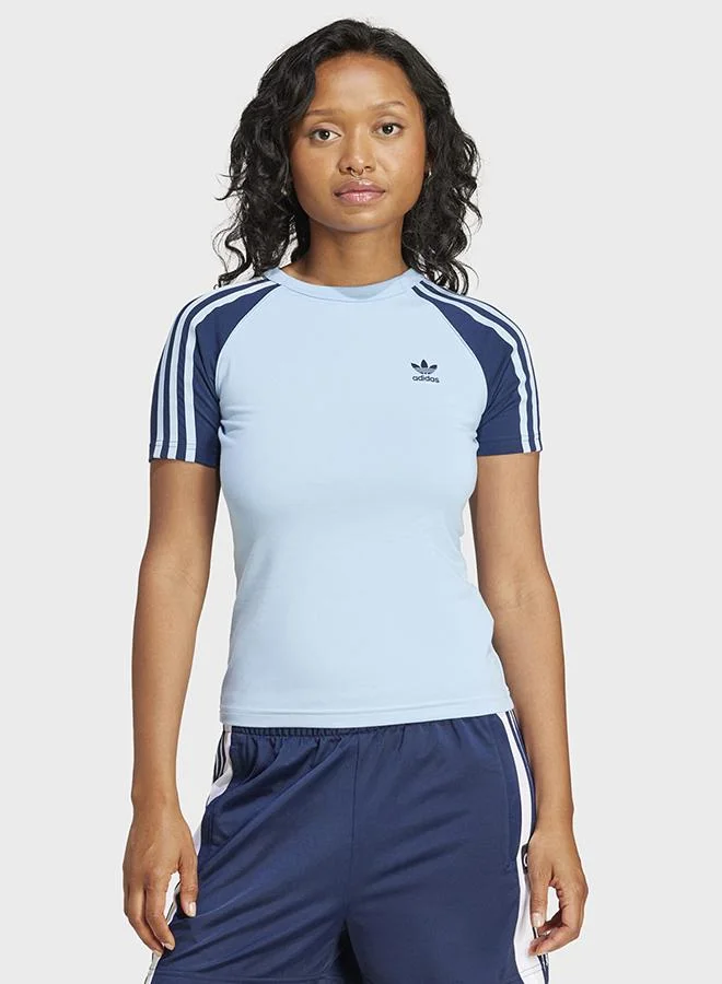 Adidas Adicolor 3-Stripes Raglan Slim T-Shirt