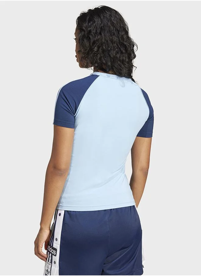 اديداس تيشيرت Adicolor 3-Stripes Raglan Slim