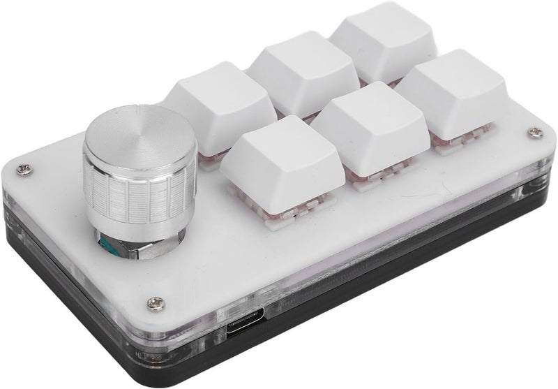 Jeanoko 6 Key Mini Macro Mechanical Gaming Keyboard, One Handed USB Type C PC Keypad with RGB LED, for Game Office - Image 4
