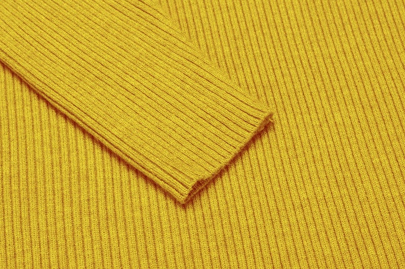 NORTHWIND Men's High and Turtle Neck Cotton Pullover (Mustard Yellow, Large) - Image 4