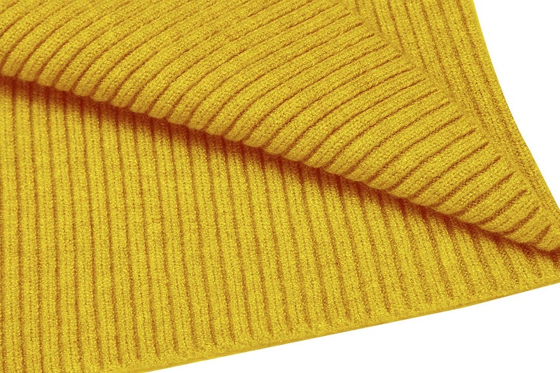 NORTHWIND Men's High and Turtle Neck Cotton Pullover (Mustard Yellow, Large) - Image 5