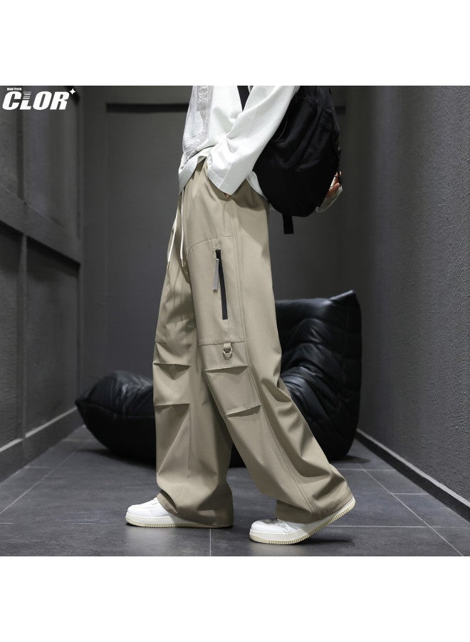 Clor Men's American Style Tactical Pants Spring Autumn Hiking Loose Straight-leg Sports Workwear Casual Pants Cl99 Light Green M - Image 4