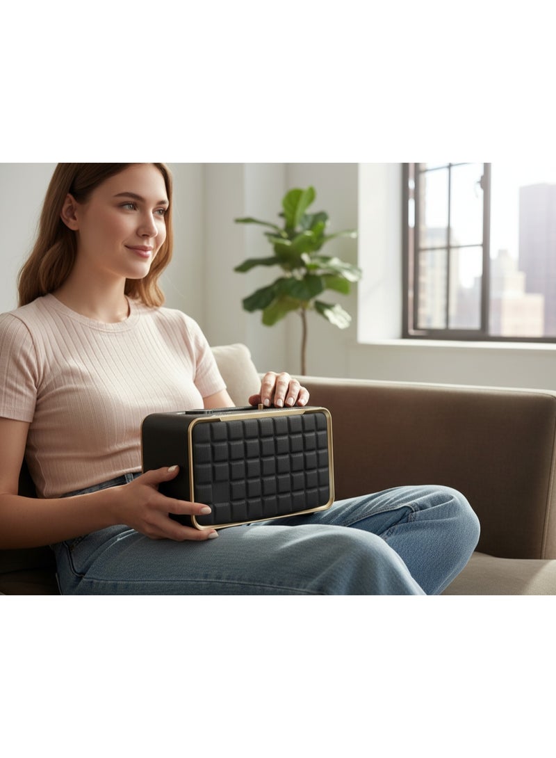 EHH-326 Speaker and Radio with Great Stereo Sound, USB, FM, and TF Ports – Long-Lasting Battery Life – Black - Image 2