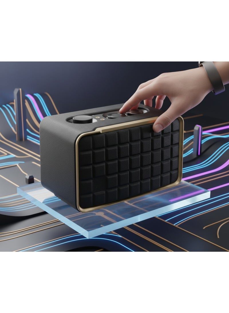 EHH-326 Speaker and Radio with Great Stereo Sound, USB, FM, and TF Ports – Long-Lasting Battery Life – Black - Image 3