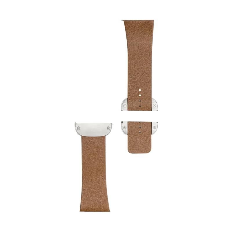 منتج لـ الاستخدام باللون برتقالي Apple Watch Leather Smartwatch اليومي للساعة الذكية واستبدال السوار والرياضة وتغيير الإطلالة - Image 5