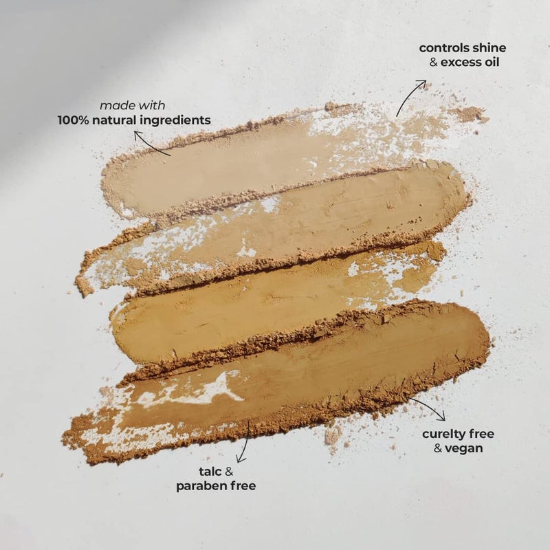 Ruby's Organics بودرة روبية العضوية المضغوطة لتثبيت المكياج بلمسة نهائية غير لامعة خالية من المسام مع SPF للنساء لجميع أنواع البشرة مكياج الوجه يتحكم في الزيت ويخفي البشرة المتألقة طبيعية خالية من القسوة نباتية خالية من البارابين ظل SP2 9g - Image 3