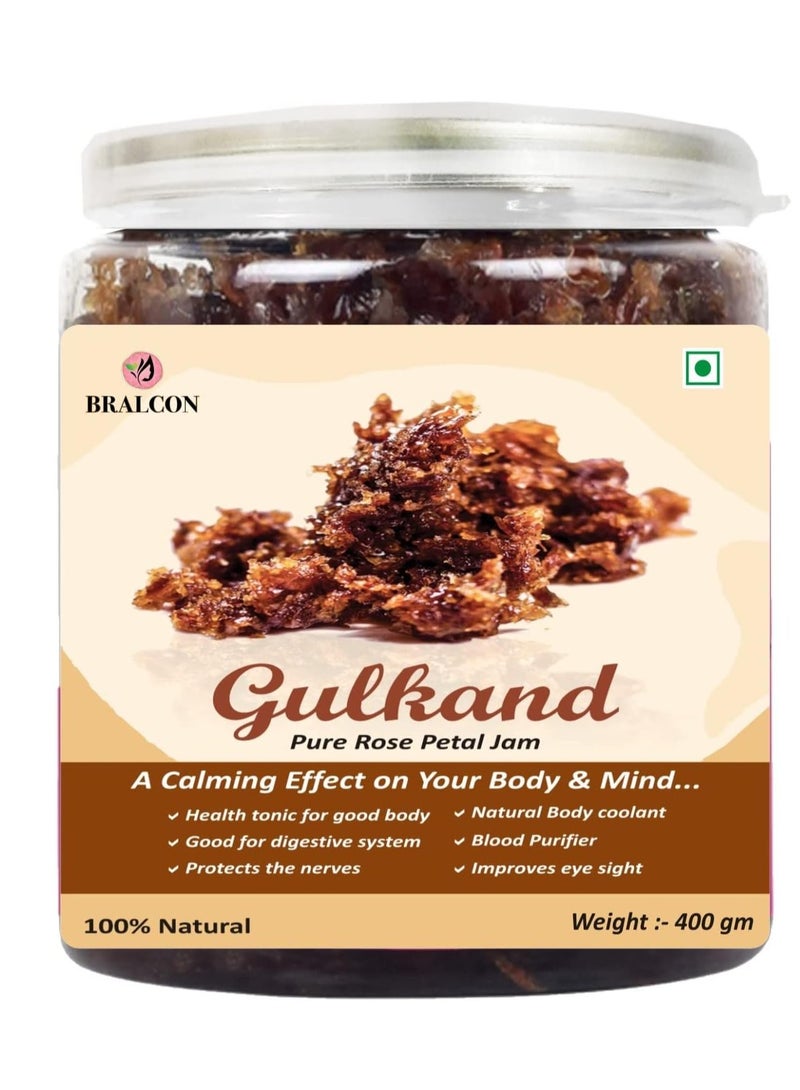 BRALCON Natural Gulkand (Rose Petal Jam) - 400g - Image 1