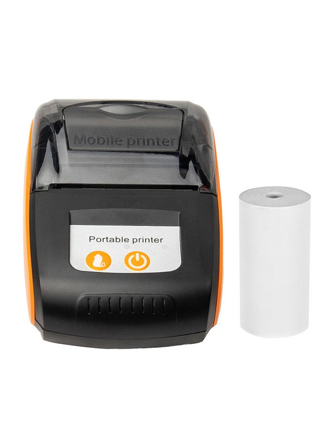 Generic - Portable Receipt Printer 58mm Mini Thermal Printing Wireless BT USB Mobile Printer with 2 Inch Thermal Paper Roll Compatible with Android/iOS/Windows System for Small Business Restaurant Retail Store - Image 1
