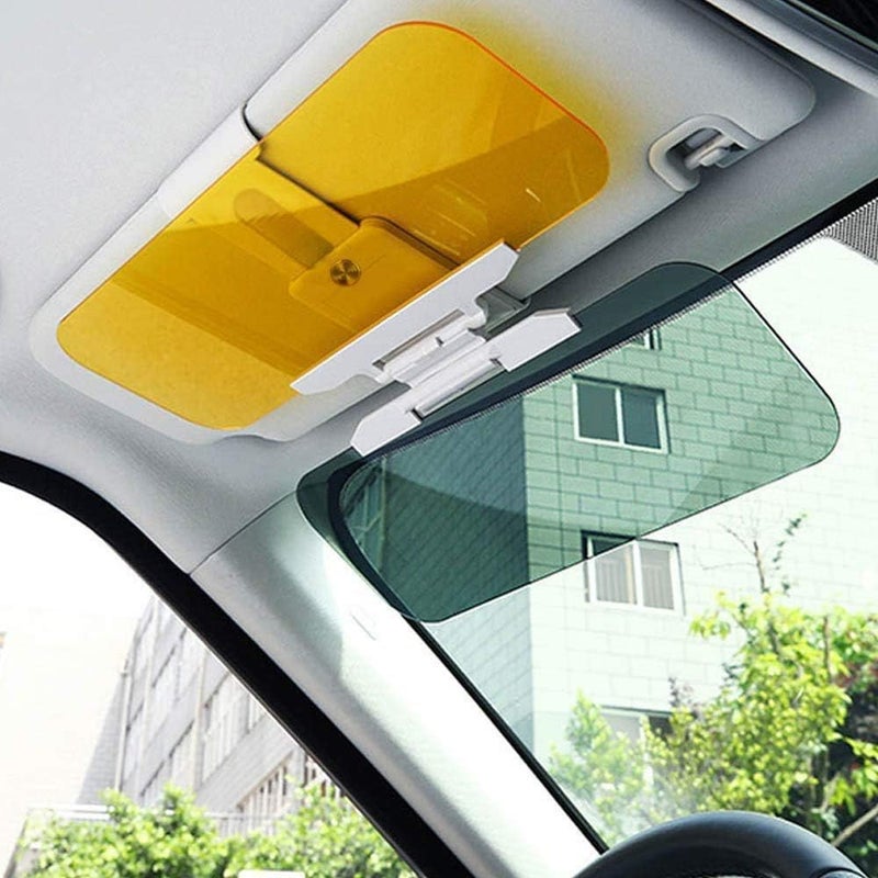 KINGKI Car Sun Visor Extender Anti Glare Blocker HD Day Night Driving Visor Glare Sun Shield Tinted Lens Blocker Car Extender Visor Sunscreen Extendable Visor for Car Sun Windshield Glare Blocking Visor - Image 1