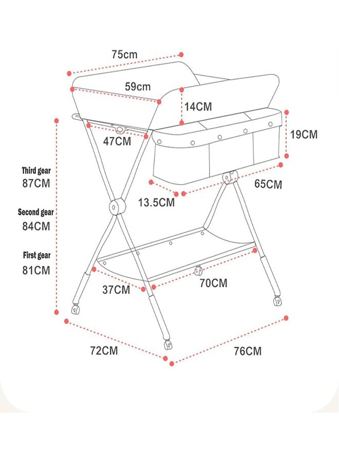 Beauenty - Portable Baby Changing Table With Wheels - Image 1
