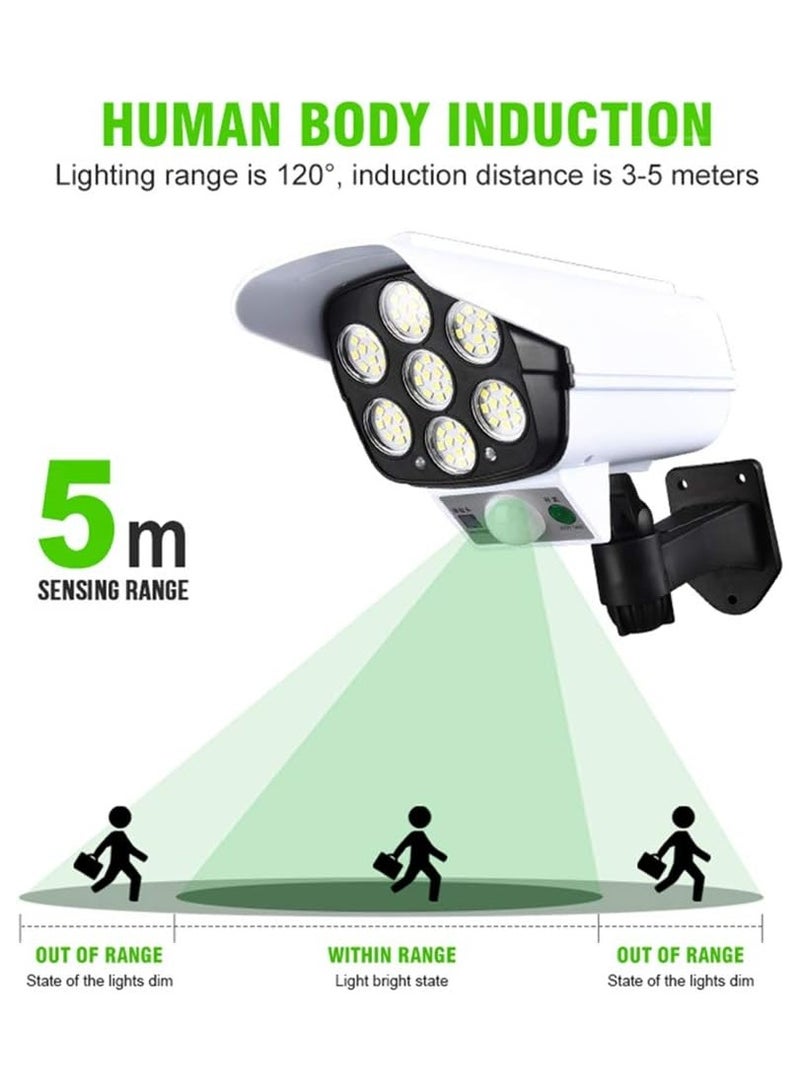 Vitacelli مصباح مراقبة يعمل بالطاقة الشمسية يعمل بالحث على جسم الإنسان - يعمل بالضوء الأبيض والأبيض والأسود IP66 مقاوم للماء، عبوة من 6 قطع - Image 4