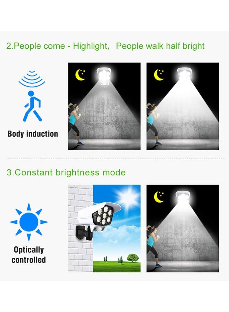 Vitacelli مصباح مراقبة يعمل بالطاقة الشمسية يعمل بالحث على جسم الإنسان - يعمل بالضوء الأبيض والأبيض والأسود IP66 مقاوم للماء، عبوة من 6 قطع - Image 5