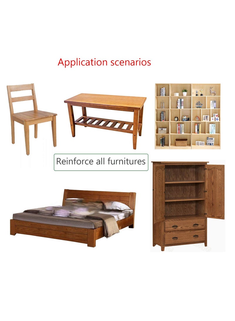 Heavy Duty L Bracket, 3.2inch Black Stainless Steel Corner Brace, Large Metal Shelf Brackets for Wood Support - Image 5