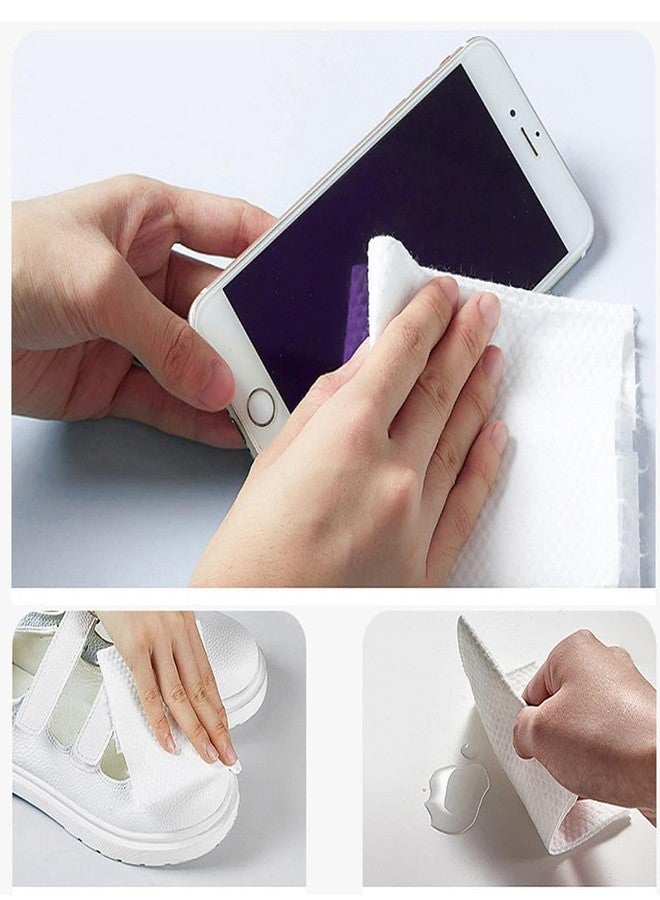 KATPOSIN 100 Count Disposable Face Towels,Makeup Remover Dry Wipes,Face Towels,Biodegradable Facial Clean Towels,Lint- free Facial Towels for Cleansing,Super Soft Thick Face Cloth,Facial Cleansing (Square) - Image 5